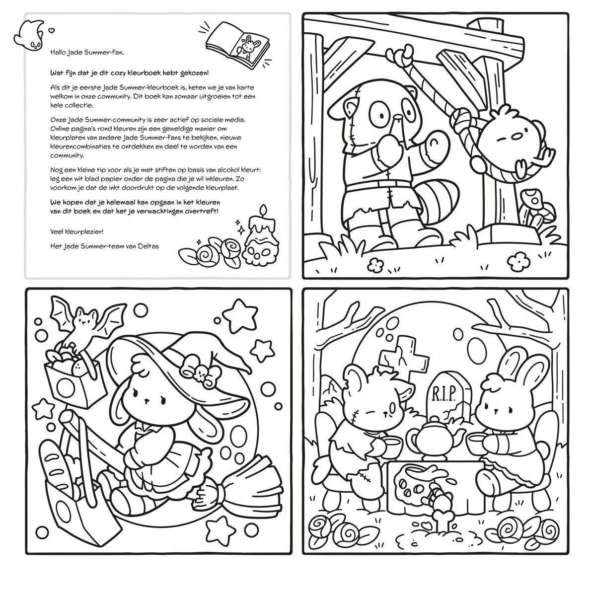 Spooky moments cozy kleurboek