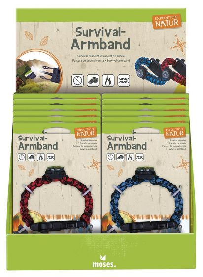 Survival armband blauw