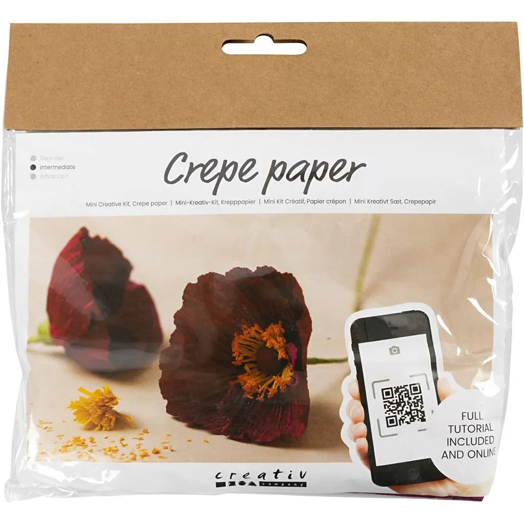 Mini hobbyset crêpepapier klaprozen