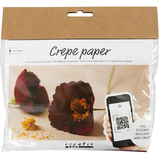 Mini hobbyset crêpepapier klaprozen