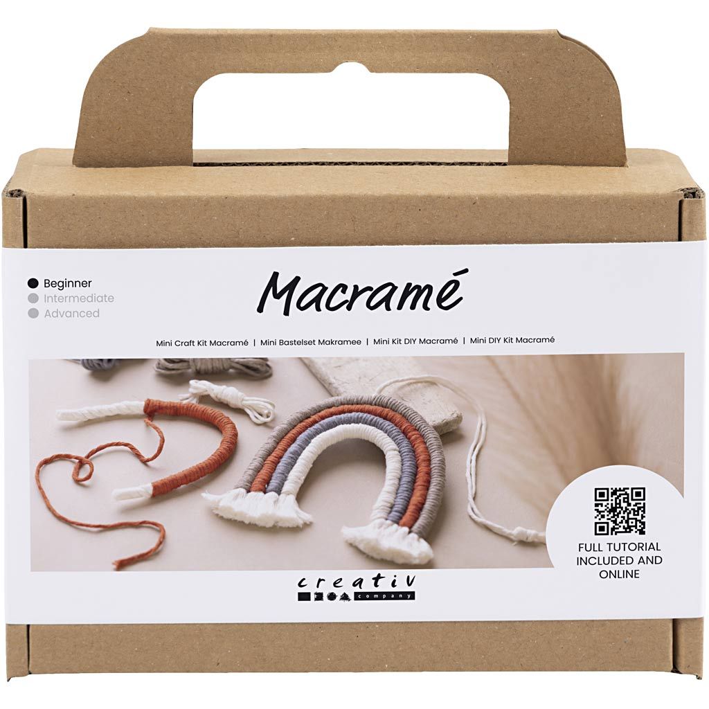 Mini hobbyset macramé regenboog