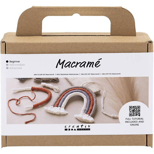 Mini hobbyset macramé regenboog