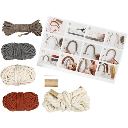 Mini hobbyset macramé regenboog