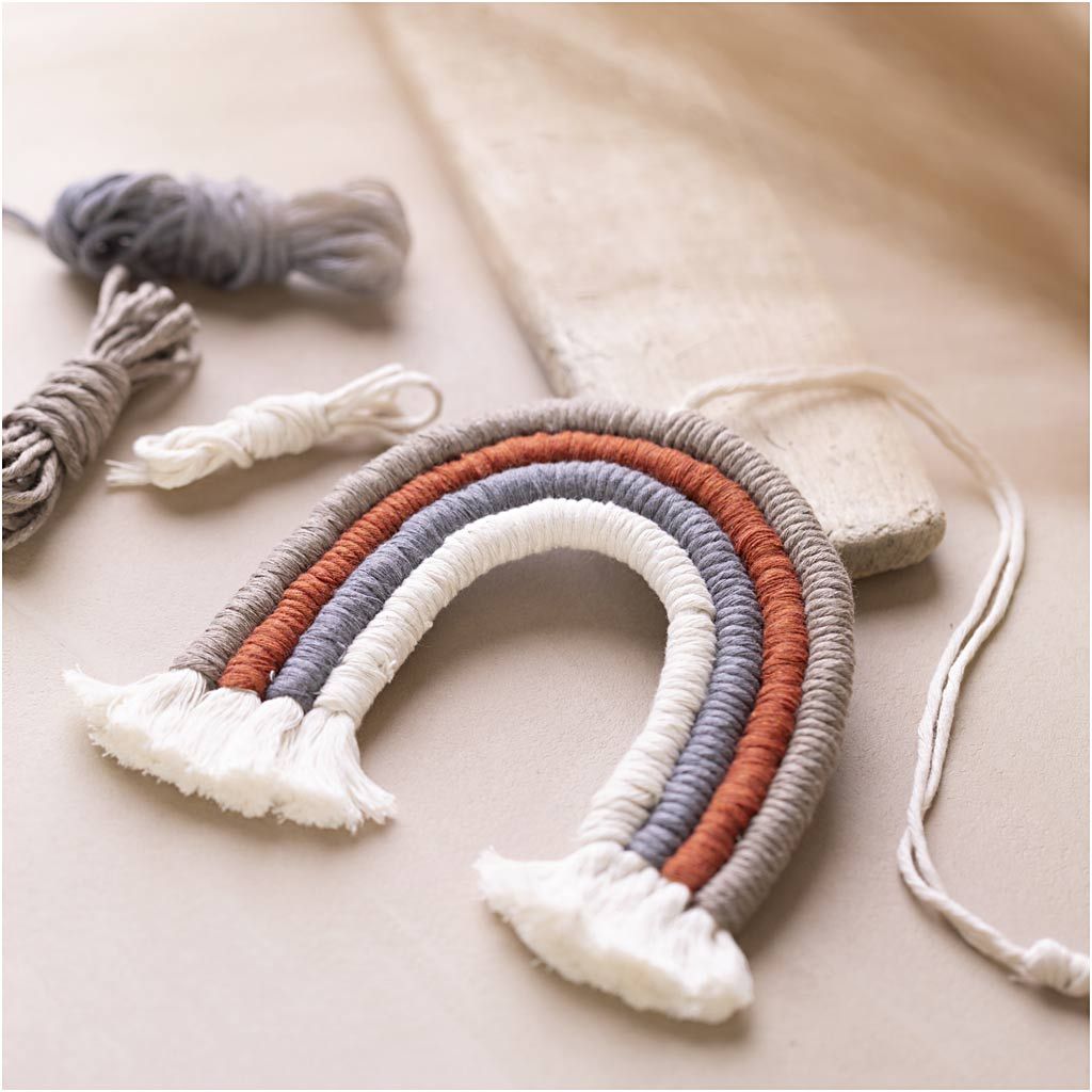 Mini hobbyset macramé regenboog