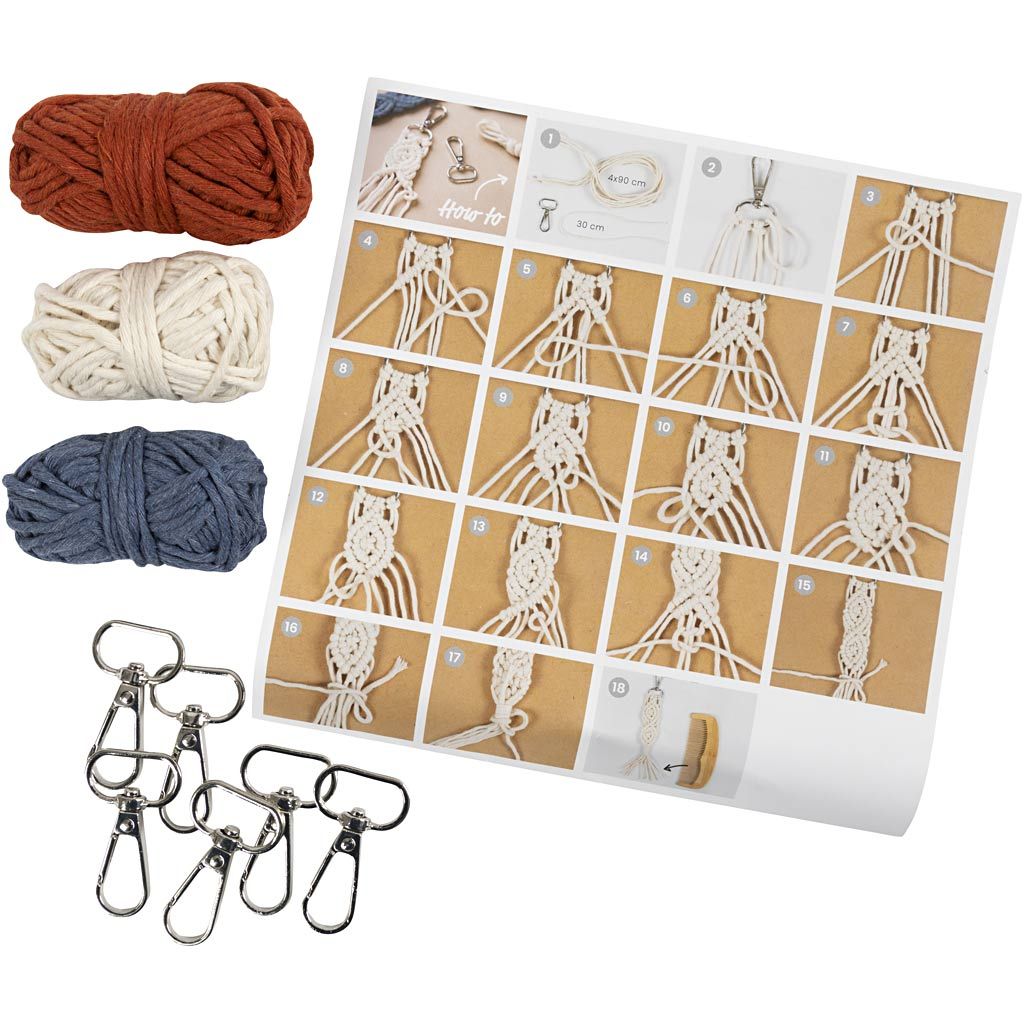 Mini craft kit macramé sleutelhangers