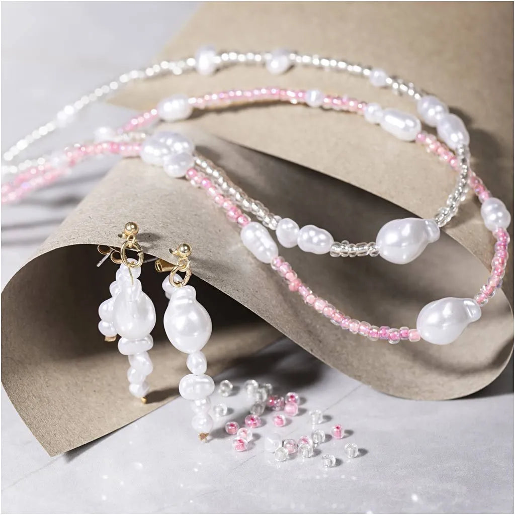Mini hobbyset sieraden halsketting en oorbellen glans