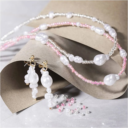 Mini hobbyset sieraden halsketting en oorbellen glans