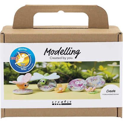 Mini hobbyset boetseren steen met insect