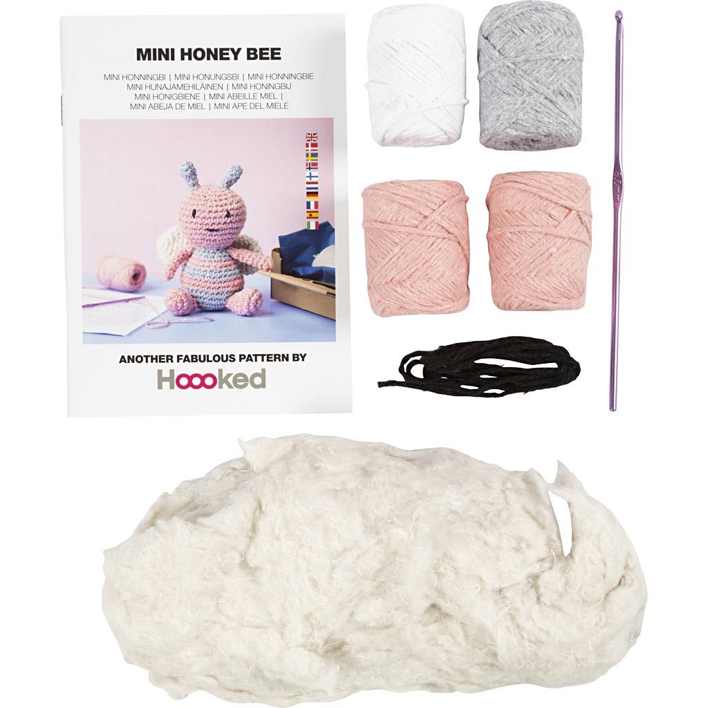 Hobbyset amigurumi honingbij pastelkleuren