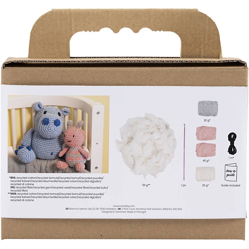 Hobbyset amigurumi honingbij pastelkleuren