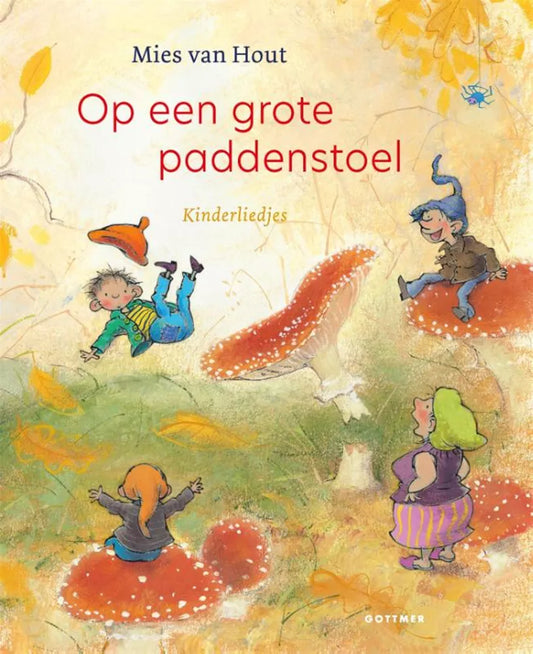 Op een grote paddenstoel kinderliedjes