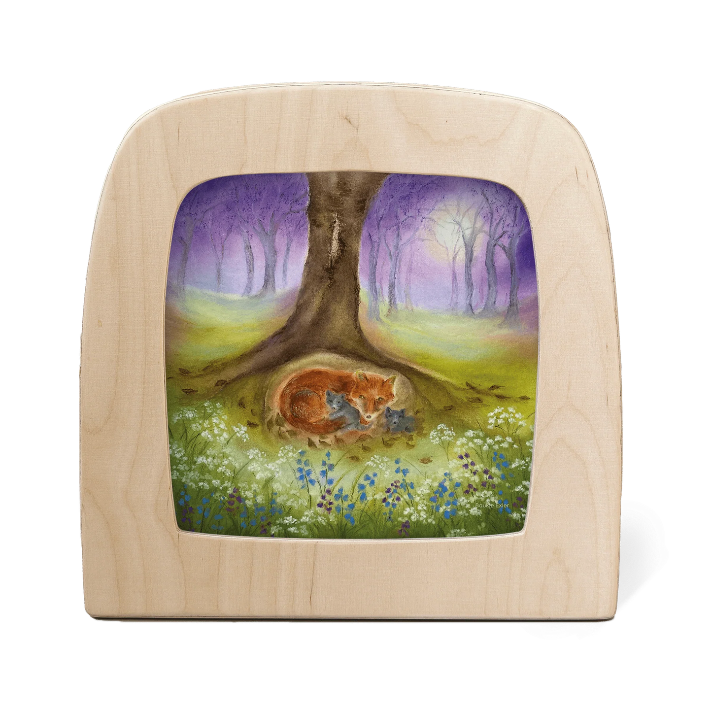 Baukje Exler - Little fox family silhouet