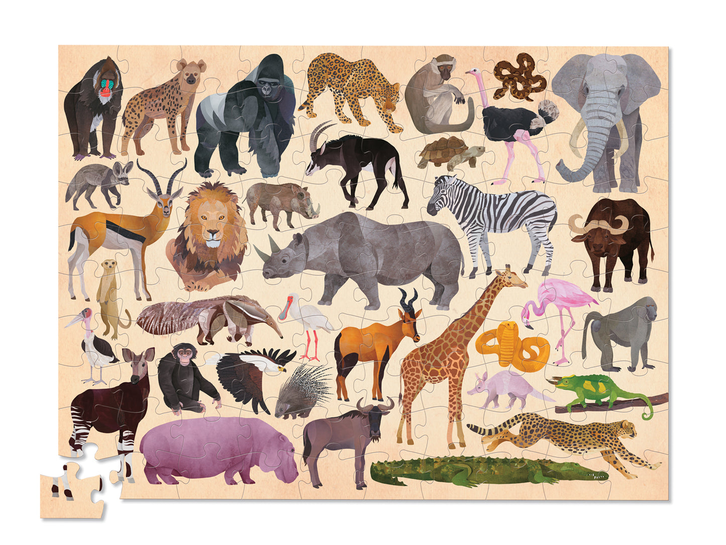 Puzzel 36 wilde dieren