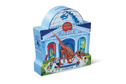 Puzzel dag in het museum dinosaurussen