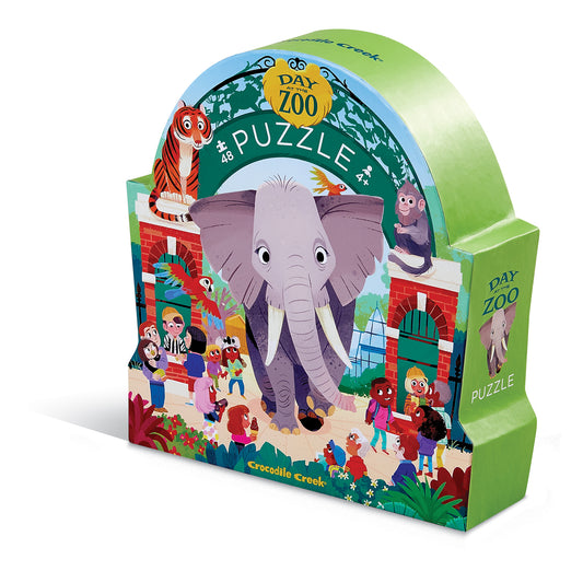 Puzzel dag in de dierentuin