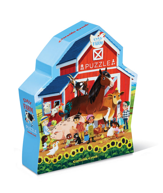 Puzzel dag op de boerderij