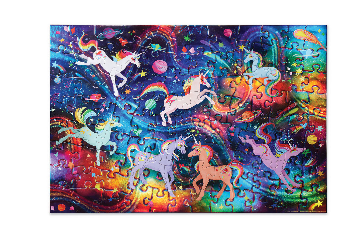 Holographic foil puzzel eenhoorn galaxy