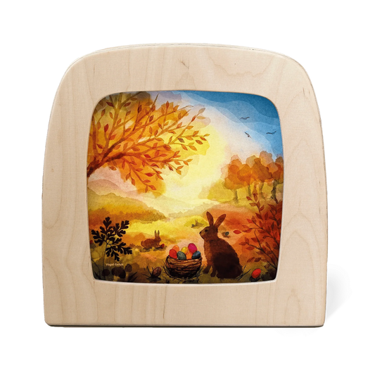 Vogel Geluk - Easter basket silhouet