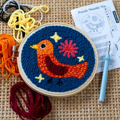 Punch needle kit bird
