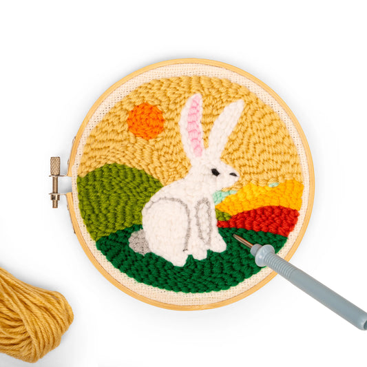 Punch needle kit hare