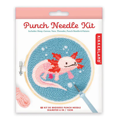 Punch needle axolotl