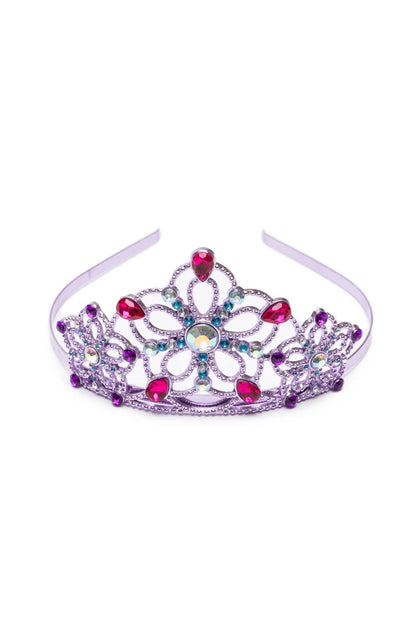 Tiara met steentjes lila