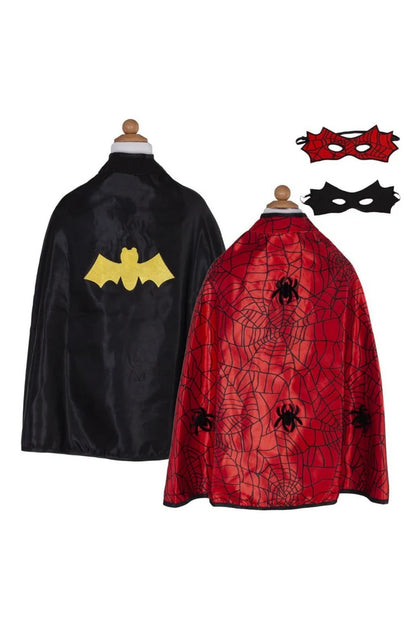 Omkeerbare spiderman/batman cape