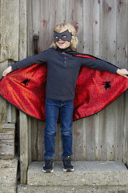 Omkeerbare spiderman/batman cape