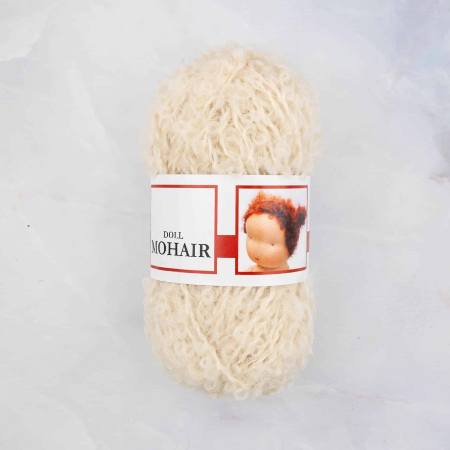 Haartjeswol Mohair Bouclé natuur