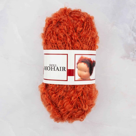 Haartjeswol Mohair Bouclé oranje