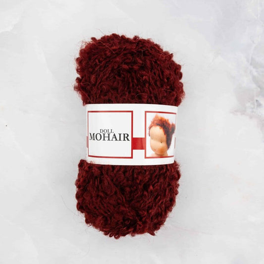 Haartjeswol Mohair Bouclé roodbruin