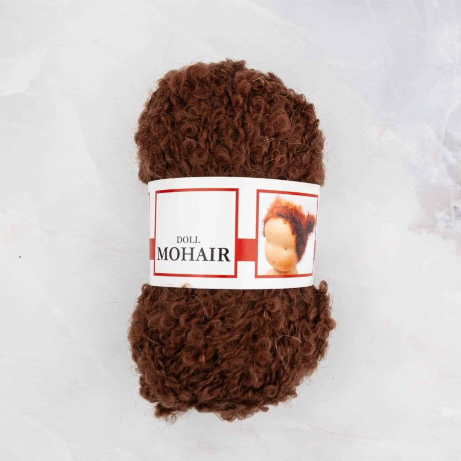 Haartjeswol Mohair Bouclé bruin