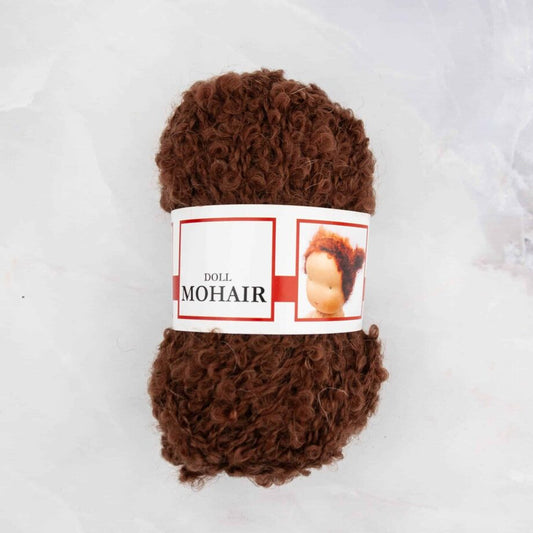 Haartjeswol Mohair Bouclé bruin