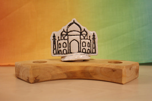 Keramiek steker Taj Mahal/moskee
