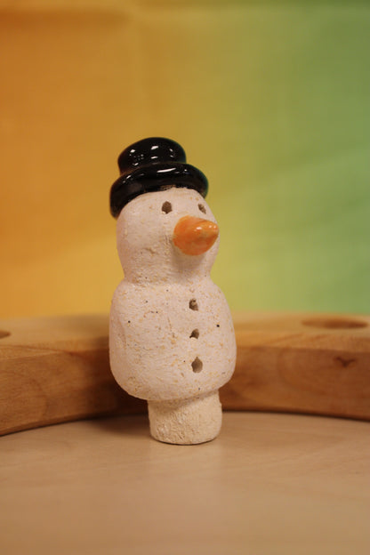 Keramiek steker sneeuwpop