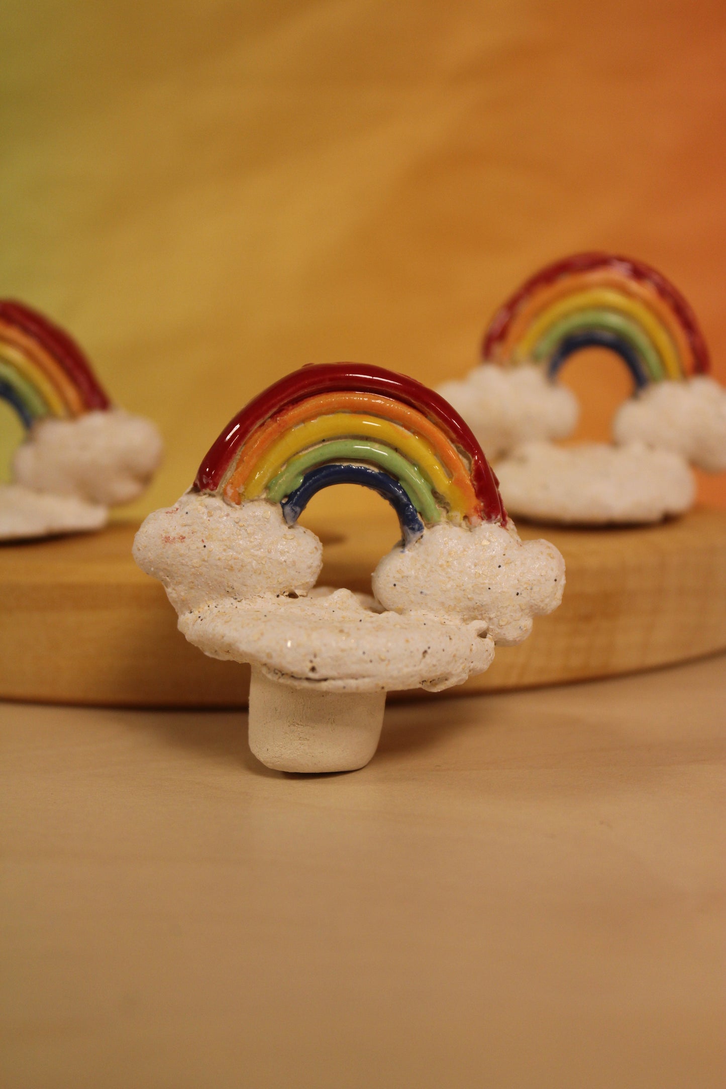 Keramiek steker regenboog