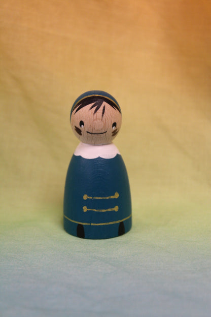Pegdoll piet fel donker tuquoise