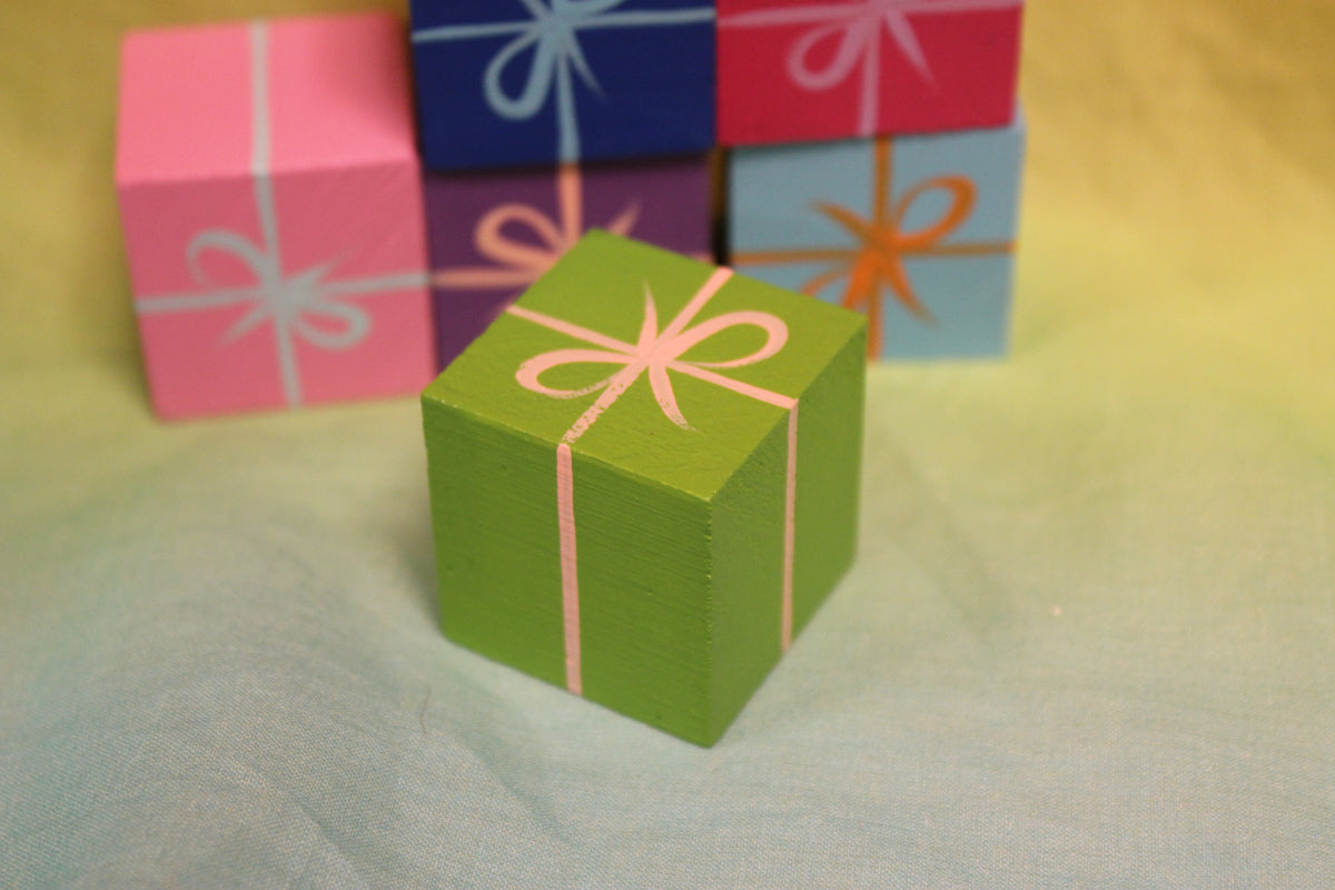 Houten cadeautje groen