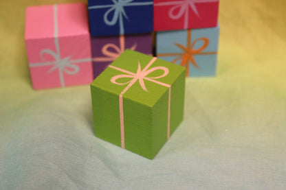Houten cadeautje groen