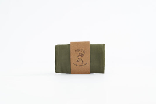 Laura's play cotton olive green 50 x 50 cm