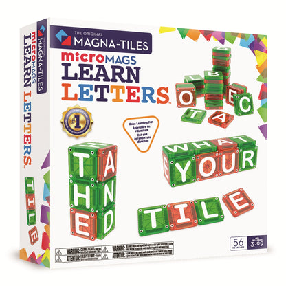 Magna-tiles micromags learn letters