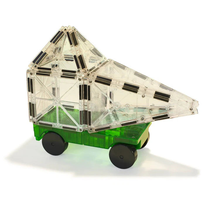 Magna-tiles cars 2 stuks uitbreidingsset groen en geel