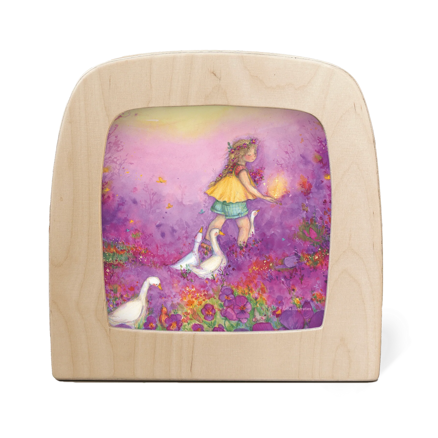 Anne Illustraties - Little goose girl silhouet