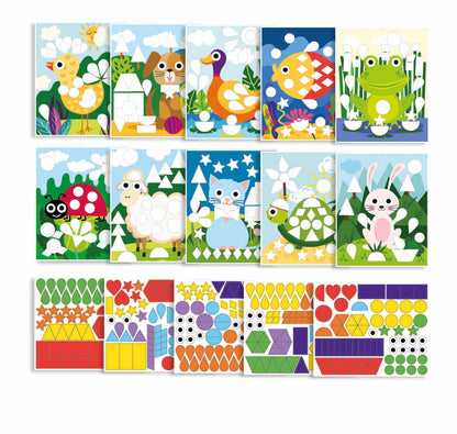 Stickers plakken dieren