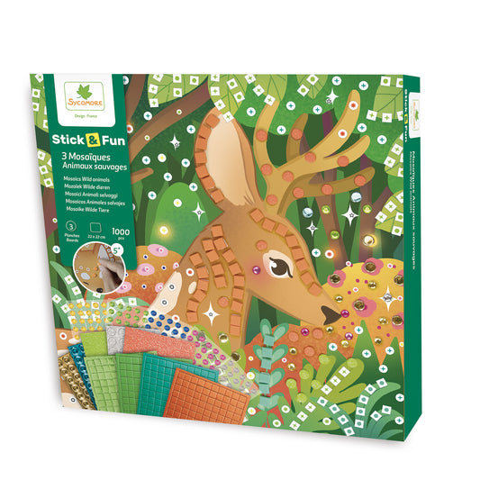 Stick & fun mozaïek wilde dieren