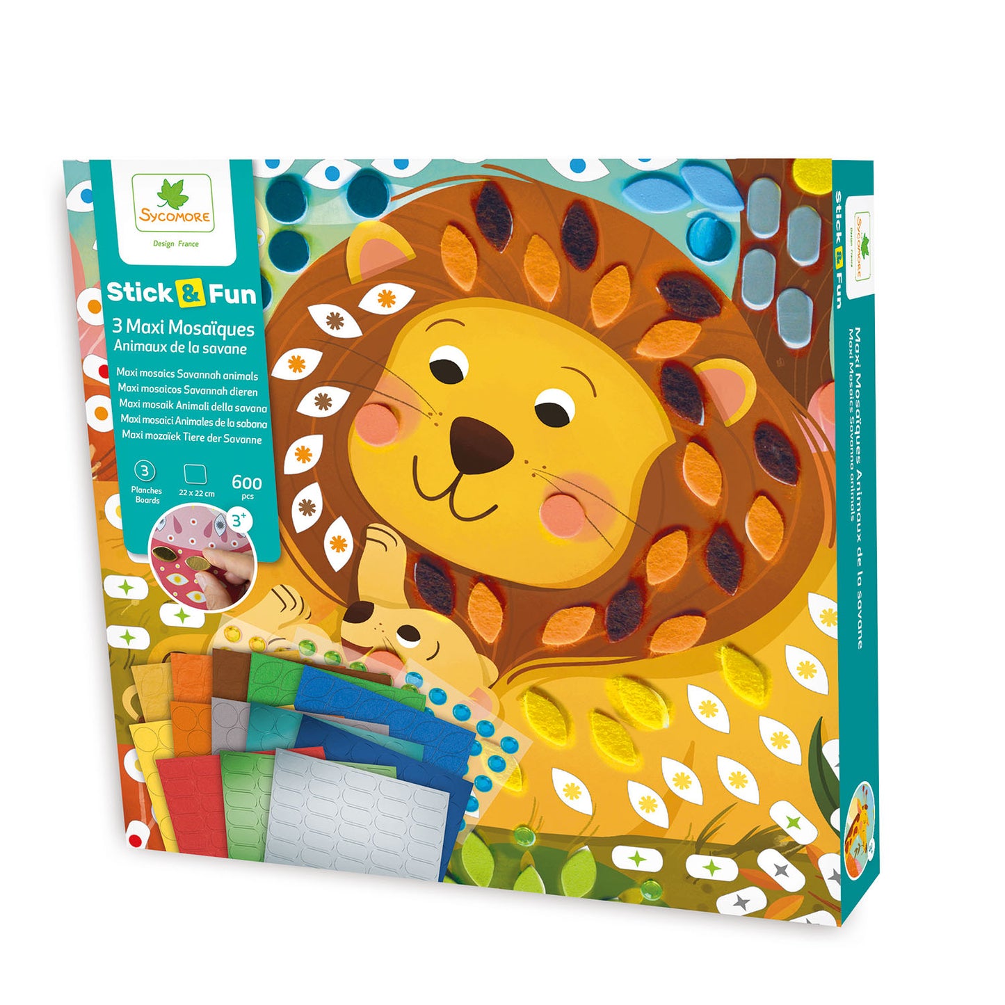 Stick & fun maxi mozaïek savannedieren 600 pcs