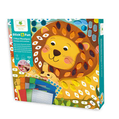 Stick & fun maxi mozaïek savannedieren 600 pcs