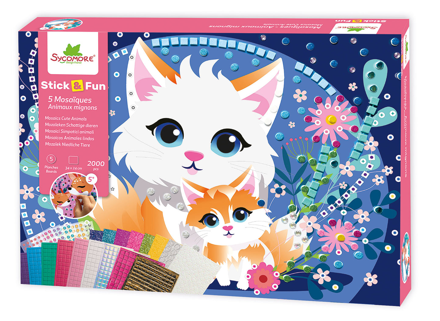 Stick & fun XL mozaïek schattige dieren 2000 pcs