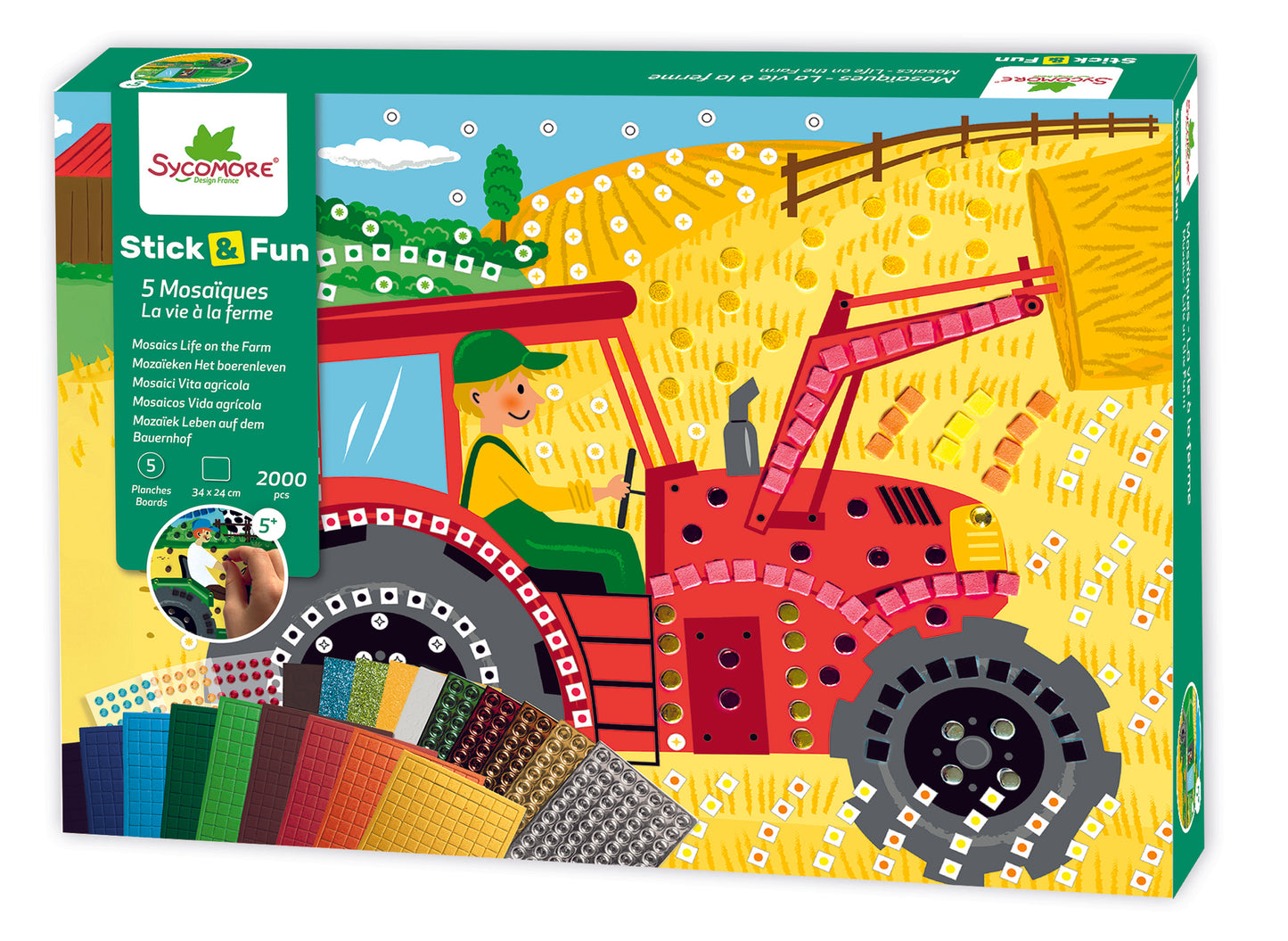 Stick & fun mozaïek het leven op de boerderij 2000 pcs