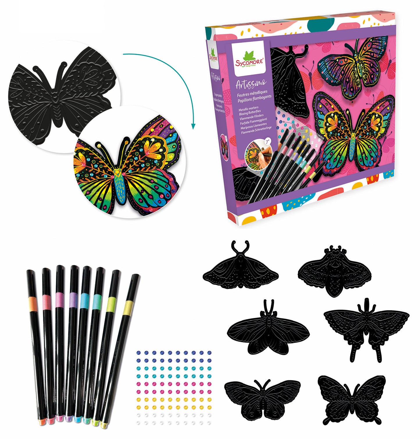 Artissimo metallic vlinders